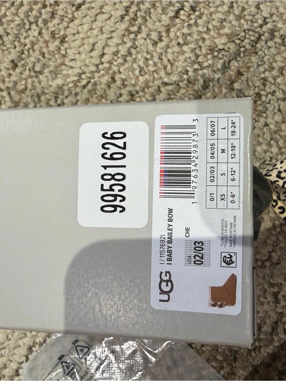 UGG Kids Chestnut Suede Bow boots